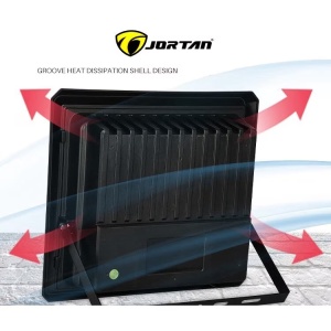 Proiector cu panou solar si telecomanda, Jortan, 200W, IP66, 6500k, 2000 LED-uri SMD, senzor de lumina, gri - Img 6