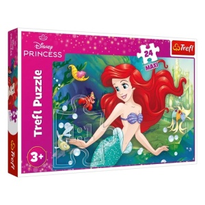 Puzzle Copii cu Prințesa Ariel, 24 de Piese, 60x40cm