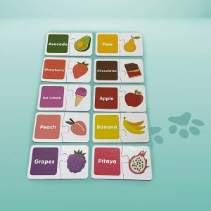Puzzle de potrivire imagini, pentru copii 3 ani+, cu fructe, 23x18x5.8 cm, multicolor - Img 4