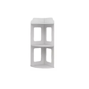 Raft de Colt pentru Birou, 2 Etajere, Compact, PVC, 60x24x24cm, Alb - Img 6