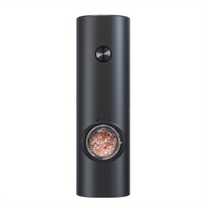Rasnita electrica pentru sare, piper, condimente, Lumina Led, Negru
