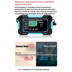 Redresor auto smart 12V 6A Max 2-100Ah, Auto/Moto, Incarcare Rapida - Img 7