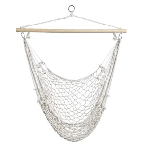 Scaun leagan suspendabil din macrameu - Dimensiune Ø100x120cm, Bej