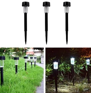 Set 10 lampi solare pentru gradina dimensiune 30 cm cu lumina alba - Img 6