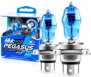 Set 2 becuri auto H4 Pegasus Xenon Effect, Halogen, 6000K, 1500 lm, 12V, 100W/set