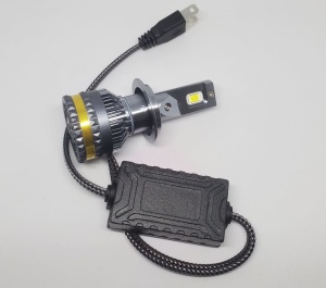 Set 2 becuri auto LED H7, 100W, 15000LM canbus, lumina alba 6000K - Img 2