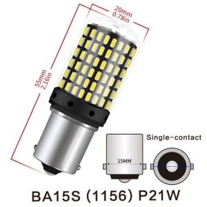 Set 2 becuri LED Canbus 1156 BA15S P21W 3014, cu 144 LED-uri, 20W, pentru marsarier, semnalizare, sau frana - Img 7