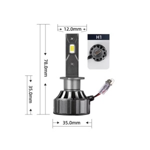 Set 2 becuri LED H1, Canbus, 120W, fara eroare, 6000k, 12000 lumeni, lumina alb-rece - Img 2