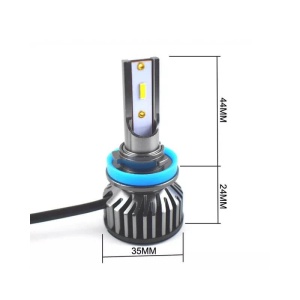 Set 2 becuri LED H11, 100W, COB, 6000K, 12000LM, lumina alb-rece - Img 2