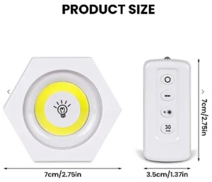Set 3 Lampi Hexagonale LED Cob cu telecomanda si Butoane individuale - Img 11