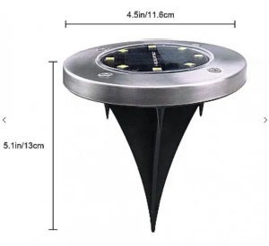 Set 4 lampi solare tip spot cu 8 Leduri pentru gradina, alee, scari, terasa, balcon - Img 6