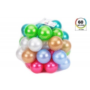 Set 60 mingi sidefate de 70mm, pentru centru de joaca copii de peste 2 ani - Img 1