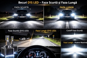 Set cu 2 becuri auto LED tip D1S, Putere 70W, 10000LM, 6500K - Img 2