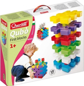 Set de joaca Quercetti Qubo Cuburi de construit pentru copii de peste 1 an, multicolor - Img 2