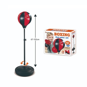 Set sac de box cu manusi pentru copii 4 ani+, Inaltime reglabila 67-102 cm