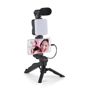 Stabilizator de imagine pentru telefon sau aparat foto, cu telecomanda si microfon, Trepied