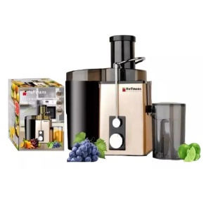 Storcator de fructe si legume, Hoffmans, 800W, recipient de 600ml, 2 viteze + funcție Pulse, negru-auriu - Img 6
