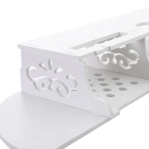 Suport elegant pentru router si alte dispozitive sau obiecte de decor, 100x23cm, alb - Img 8