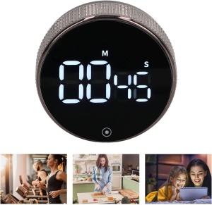 Temporizator-Cronometru Digital cu LED, Magnetic, 77x77x30mm, Negru - Img 4