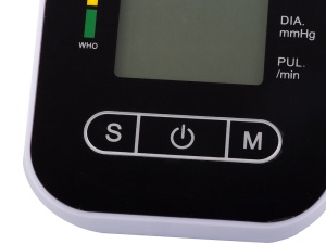 Tensiometru electronic pentru brat, cu ecran LCD, arata artitmia, functioneaza cu baterii, alb cu negru - Img 9
