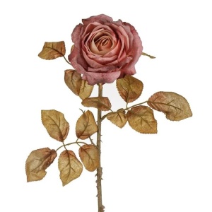 Trandafir artificial cu tulpina lunga, 76 cm , roz - Img 1