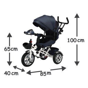 Tricicleta 4in1 cu lumina, muzica si sezut reversibil, varsta 1-6 ani, greutate maxima 50 kg - Img 5