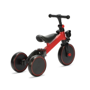 Tricicleta transformabila in bicicleta de echilibru, roata fata de 9 inci, pentru copii 2-6 ani cu inaltime intre 80-130 cm, 3.5 kg greutate, rosu/galben/alb - Img 4