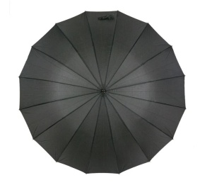Umbrela de Ploaie, Automata cu Maner tip Baston, poliester, 93cm, negru - Img 2