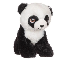 Urs Panda Așezat, poliester, 9.5×11×15 cm, negru/alb