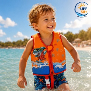 Vesta inot pentru copii 1-3 Ani/11-19kg, Bestway, Protectie solara UPF50+, Portocaliu - Img 2