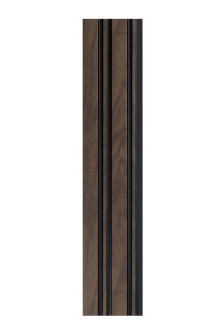 Profil dreapta pentru panou riflat 3D Milo, Walnut, 270x2.6cm, Lamelio