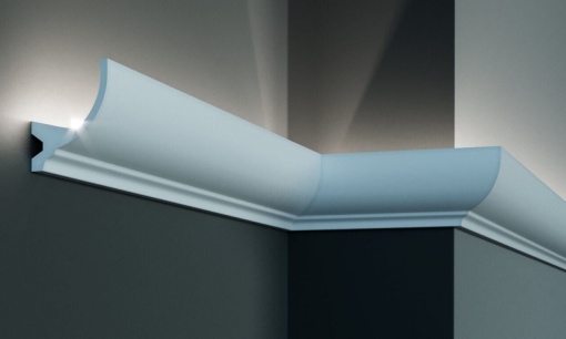Profil pentru banda LED din poliuretan KF715 - 8.4x6.7x200 cm