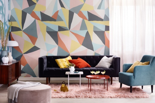 Tapet Retro Geometry, Rebel Walls