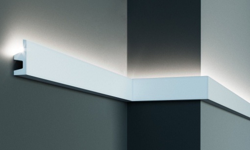 Profil pentru banda LED din poliuretan Flexibil KF501F - 6.2x2.5x200 cm