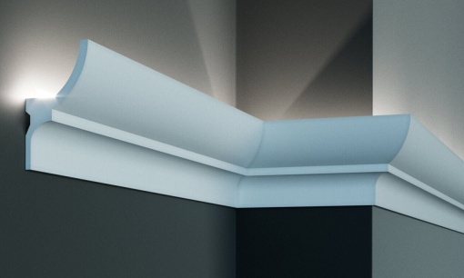 Profil pentru banda LED din poliuretan Flexibil KF714F - 12x6.6x200 cm