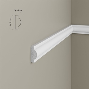 Brau decorativ din polimer rigid B8 - 2.1x1x200 cm - Img 2