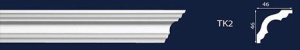 Cornisa decorativa din polistiren dens extrudat TK2 - 4.6x4.6x200 cm
