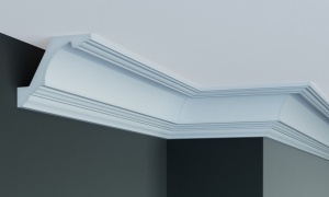 Cornisa decorativa din poliuretan Flexibil P838F - 11x9x200 cm