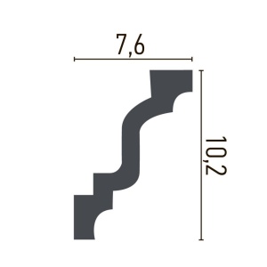 Cornisa decorativa din poliuretan P927 - 10.2x7.6x200 cm - Img 3