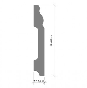 Plinta decorativa din polimer rigid L6 - 8x1.2x200 cm - Img 2