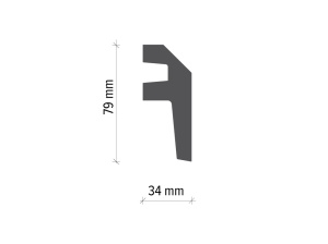 Profil pentru banda LED din poliuretan KF718 - 7.9x3.4x200 cm - Img 2