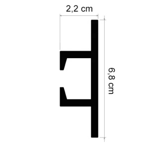Scafa decorativa din polimer rigid ES11 - 6.8x2.2x200 cm - Img 4