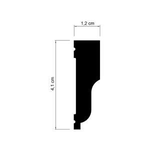 Brau decorativ din polimer rigid B28 - 4.1x1.2x200 cm - Img 3