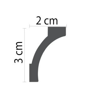 Cornisa decorativa din polimer rigid C21 - 3x2x200 cm - Img 3