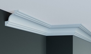 Cornisa decorativa din poliuretan Flexibil P801F - 7.4x7.4x200 cm - Img 2