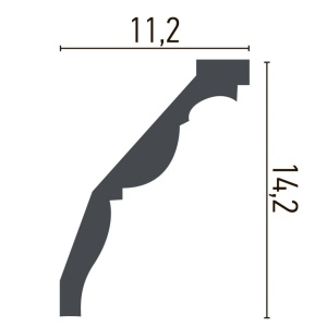 Cornisa decorativa din poliuretan P804 - 14.2x11.2x200 cm - Img 3