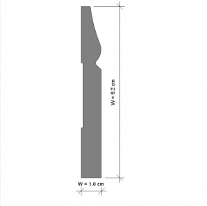 Plinta decorativa din polimer rigid L7 - 8.2x1x240 cm - Img 2