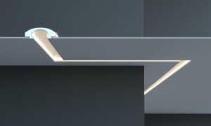 Profil pentru banda LED din polistiren extrudat acoperit cu rasina minerala KD112 - 6x16.5x115 cm - Img 1