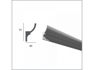 Profil pentru banda LED din poliuretan KF701 - 7x4x200 cm - Img 1