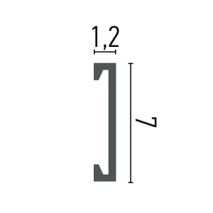 Brau decorativ din poliuretan flexibil B25F - 7x1.2x200 cm - Img 3